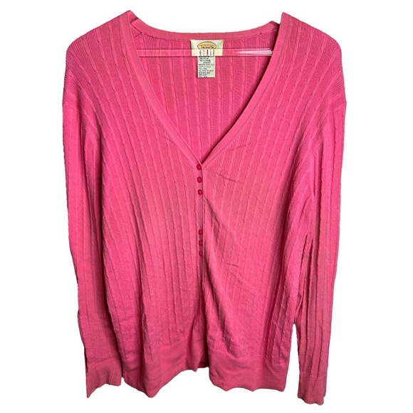 Talbots Pink Button Down Sweater/Cardigan Top - Picture 1 of 7